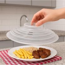 Tampa Microondas Bpa Free Protetora De Alimentos Plastico Anti Sujeira Respingo Prato Cozinha 26cm