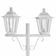 Kit 12 Postes Luminárias Jardim Praça Colonial Branco Dital E27 Alumínio Lente Transparente