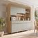 Cozinha Compacta Realeza 100% MDF 6 Portas 3 Gavetas Carvalho e Greige