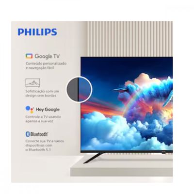 Smart TV LED 86 Ultra HD 4K 86PUG7019/78 com Google TV, Comando de Voz, Wi-Fi, Entradas HDMI e USB Philips Preto / Bivolt