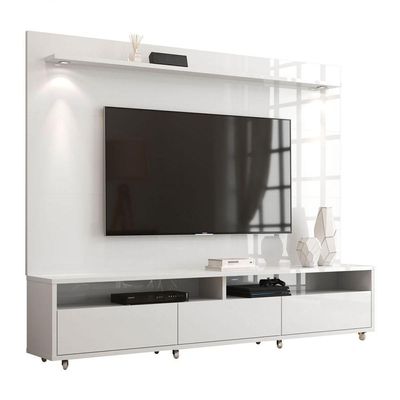 Rack Com Painel Aspen 2.2 Branco - Moveisaqui