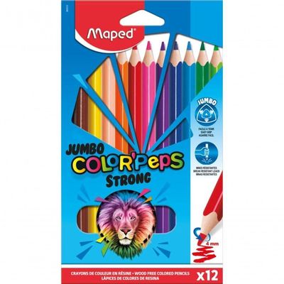 Lápis De Cor Colorpeps Strong Jumbo - 12 Cores - Maped