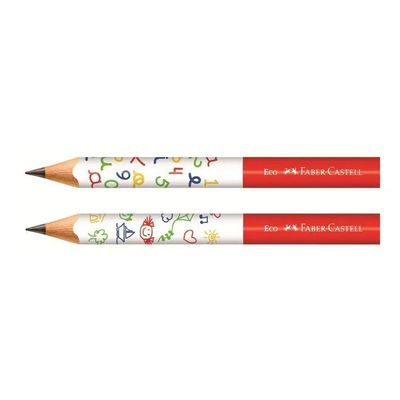 Lápis De Cor 12 Cores Jumbo + 2 Lápis Preto - Faber Castell