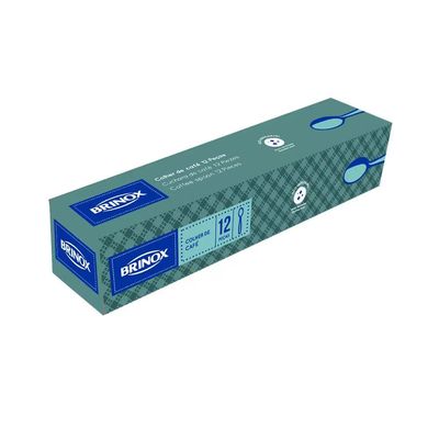 Conjunto de Colheres de Café Lyon 12 Peças com Friso Polido Brinox n/a