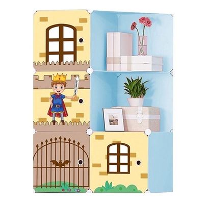 Organizador De Brinquedos E Roupas Guarda Roupa Infantil Estante Sapateira Armario 6 Modulos