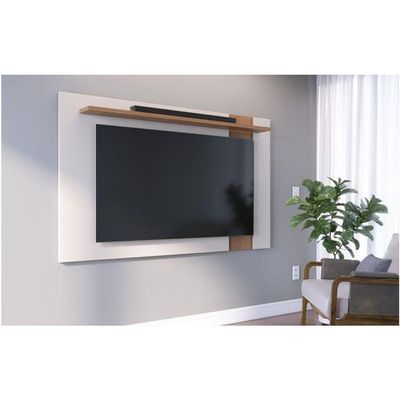 Rack Bancada Ambiente Noronha 1.8 E Painel Para Tv Extensivo Leme Off White Matte Freijó – Colibri