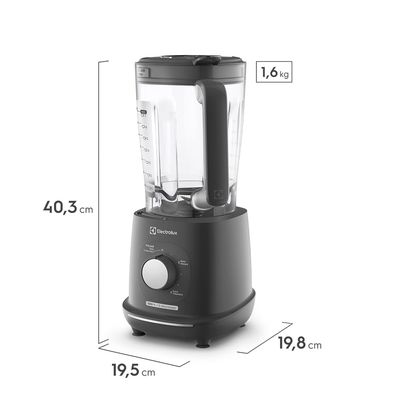 Liquidificador Electrolux 1000W 2.7L Efficient TriForce 5 Velocidades Cinza (EBL1000) 220V