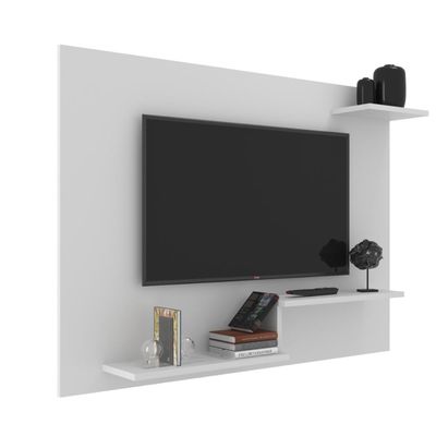 Painel Para Tv Até 42" Polegadas Denver Com Prateleira Branco J Carvalho