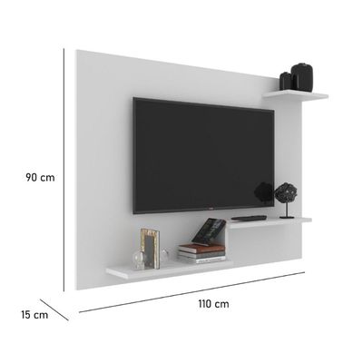 Painel Para Tv Até 42" Polegadas Denver Com Prateleira Branco J Carvalho