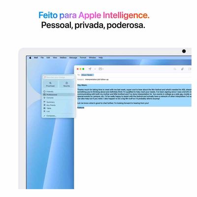 iMac 24", Tela Retina 4.5K Apple, Processador M4, (16GB RAM, SSD de 256GB) - Azul