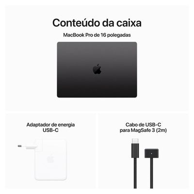 MacBook Pro 16" Apple M3 Pro (18GB RAM 512GB) Preto Espacial