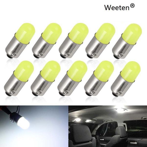 10 Peças de Lâmpadas LED BA9S T4W H6W para Carro 6000K 12V 1 peça / branco