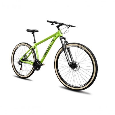 Bicicleta Aro 29 Absolute Nero 5 Câmbios Shimano Alívio-altus 27v Freio Hidráulico Garfo C-trava Verde Tam: 19