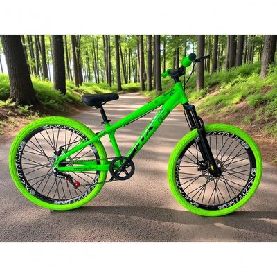 Bicicleta Aro 26 Gta Rebel Freeride Single Cubo K7 Barulhento Freio Hidraulico Aro Vmaxx Pneu Flame Verde