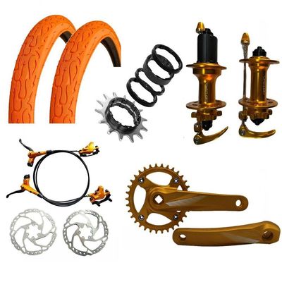 Bicicleta Aro 26 Gta Rebel Freeride Single Cubo K7 Barulhento Freio Hidraulico Aro Vmaxx Pneu Flame Laranja
