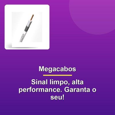 Cabo Coaxial Megacabos 100m Branco