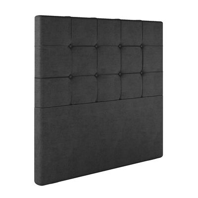 Cabeceira Estofada Queen 160 Cm Safira Veludo Preto