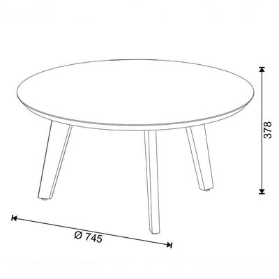 Mesa De Centro Classic Redonda Off White - Imcal Móveis