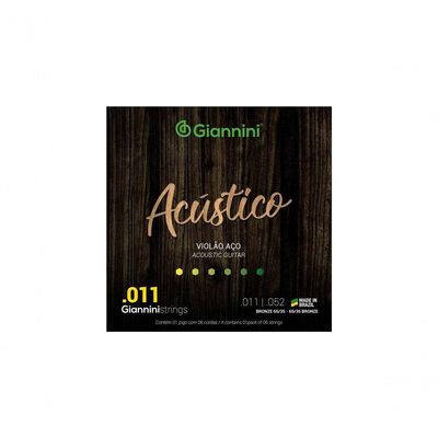 Encordoamento Para Violao Aço Acustico .011 Bronze - Gespw