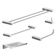 Kit Acessórios Para Banheiro Escovado 5 Peças Grego Metal 2190or