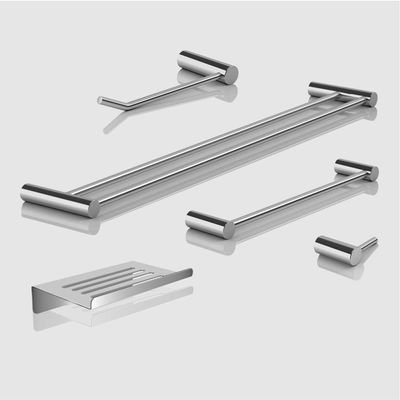 Kit Acessórios Para Banheiro Escovado 5 Peças Grego Metal 2190or