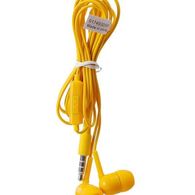 Fone de Ouvido com Fio e Estojo Conector P2 - Amarela