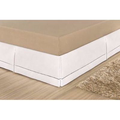 Saia Para Cama Box Casal Juliana - Branco