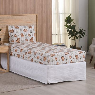 Jogo de Cama Lençol em Malha Solteiro Capivara 2 Peças - Rosa  - 100% Algodão