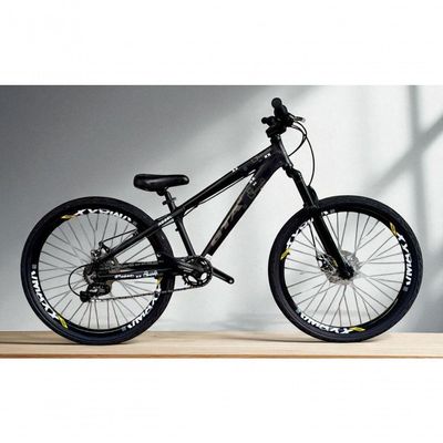 Bicicleta Aro 26 Gta Rebel Freeride Downhill Single 7v Rodas Vmaxx Freio A Disco Pneu Flame Preto preto