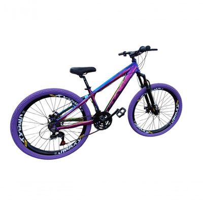 Bicicleta Aro 26 Gta Rebel Freeride Downhill 21v Rodas Vmaxx Dh Freio A Disco Pneu Flame Camaleão