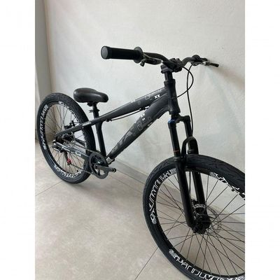 Bicicleta Aro 26 Gta Rebel Freeride Downhill Single Aros Vmaxx Freio A Disco Pneu Flame Preto preto