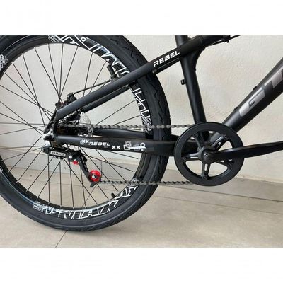 Bicicleta Aro 26 Gta Rebel Freeride Downhill Single Aros Vmaxx Freio A Disco Pneu Flame Preto preto