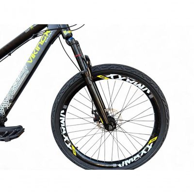 Bicicleta Aro 26 Vikingx Tuff Câmbios Shimano 21v Freeride Freio A Disco Aro Vmaxx Pneu Flame preto X30