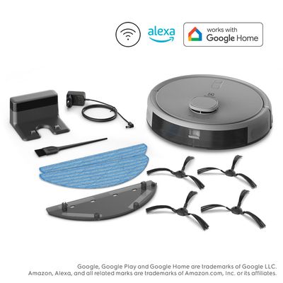 Robô Aspirador Electrolux 4 em 1 Wi-Fi Experience até 1h40 Mapeamento Cinza (ERB61) Bivolt