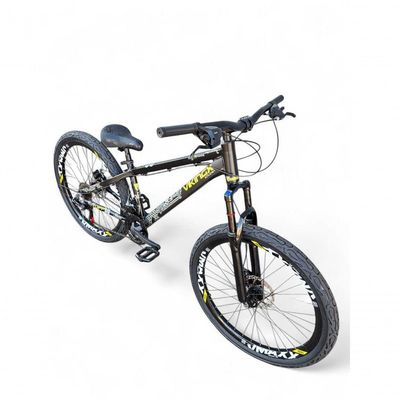 Bicicleta Aro 26 Vikingx Tuff Freio Hidráulico 21v Freeride Rodas Vmaxx Suspensão Pneu Flame preto X30