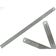 Régua Escolar Metal Aço Inox 50cm