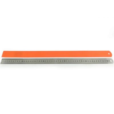 Régua Escolar Metal Aço Inox 50cm