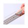Régua Escolar Metal Aço Inox 50cm