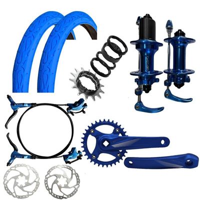 Bicicleta Aro 26 Gta Rebel Freeride Single Cubo K7 Barulhento Freio Hidraulico Aro Vmaxx Pneu Flame Azul