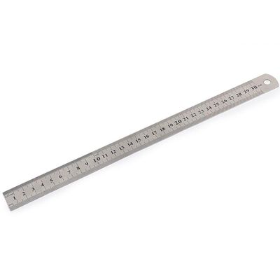 Régua Metal Leve Aço Inoxidável 30cm