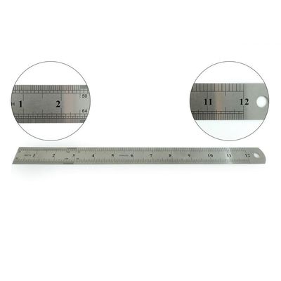 Régua Metal Leve Aço Inoxidável 30cm