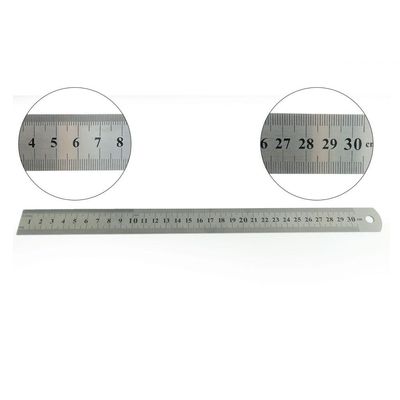 Régua Metal Leve Aço Inoxidável 30cm