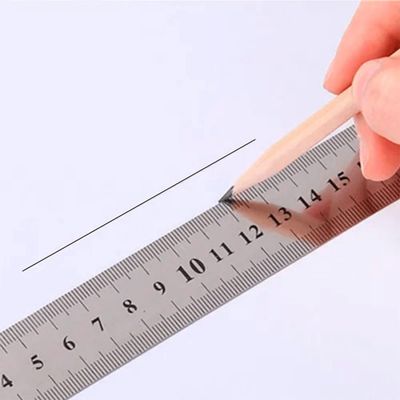 Régua Metal Leve Aço Inoxidável 30cm