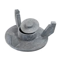 Churrasqueira Pedra Sabão Grelha Funda Sem Tampa P 26cm