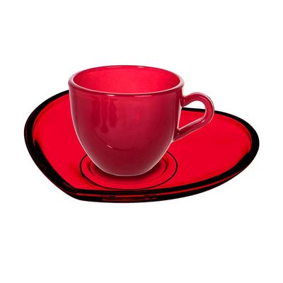 Jogo de Xícaras para Café Hauskraft Heart em Vidro 85 ml 4 Peças n/a