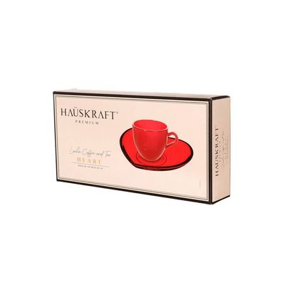 Jogo de Xícaras para Café Hauskraft Heart em Vidro 85 ml 4 Peças n/a
