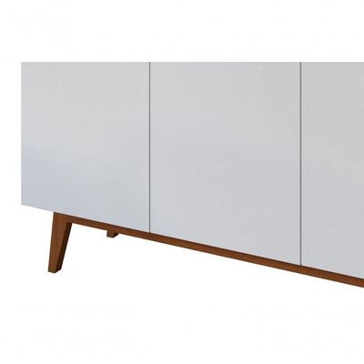 Buffet Aparador Ares 3 Portas Branco - Moveisaqui