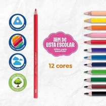 Lápis De Cor Mega Soft Color - 12 Cores - Tris