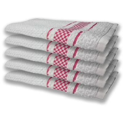 10 Panos de Prato Atoalhado Felpudo Premium 5 Rosa 5 Marrom