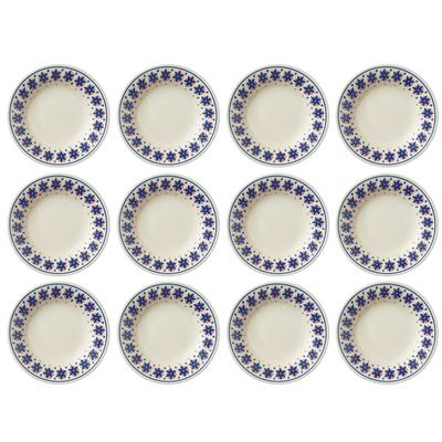 Prato Fundo de Cerâmica Donna Sossego 21,5cm 12 Unidades - Biona 1357415129